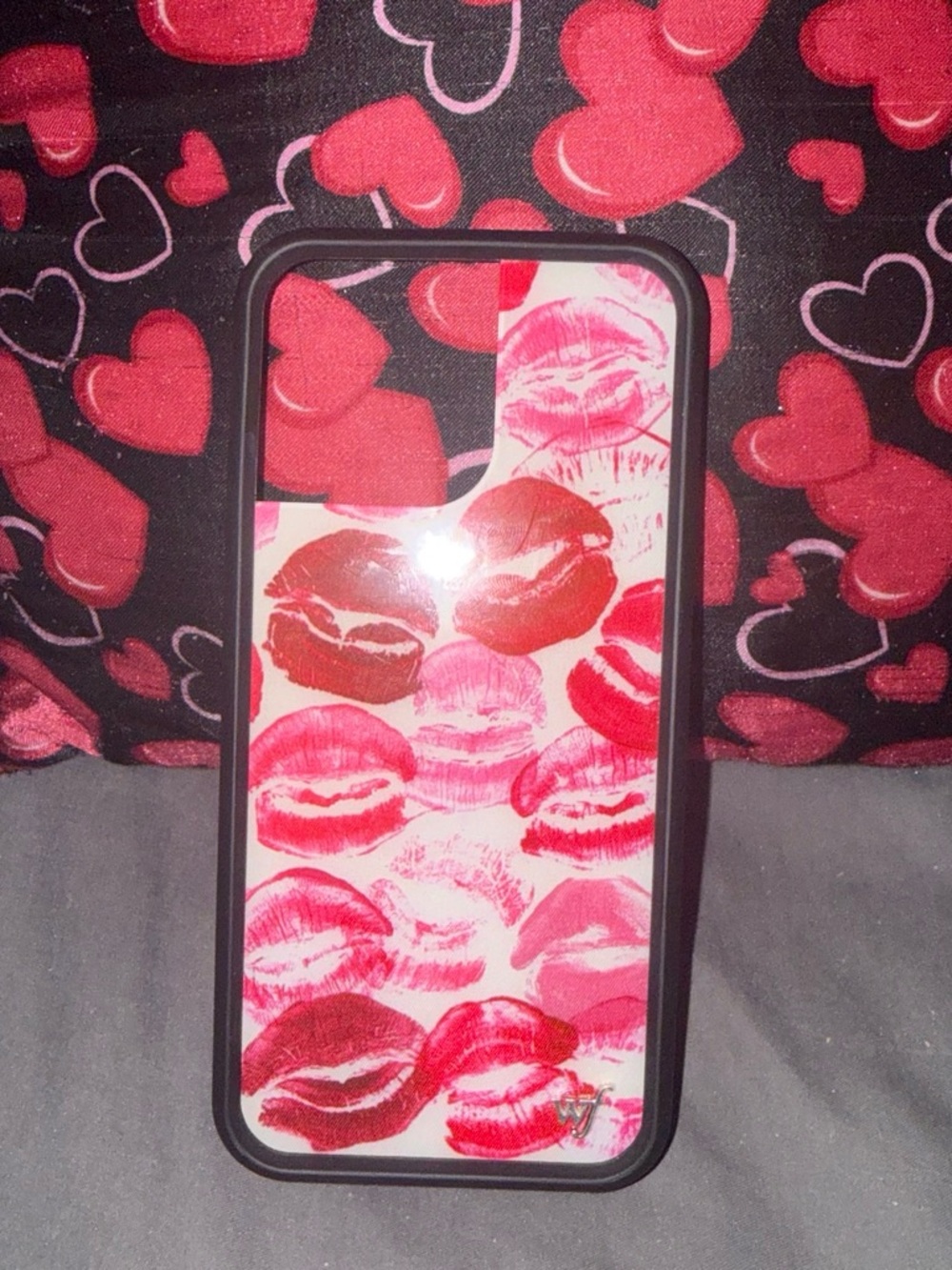 Wildflower Red& Pink Kiss Pattern Phone Case - IPhone 16 Pro Max